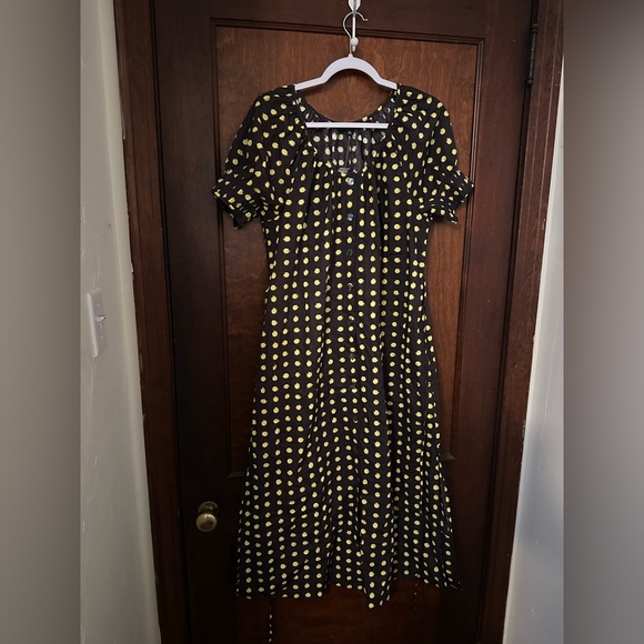 NWT J. Crew poplin patterned midi tie dress XXS - Picture 3 of 7